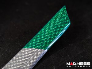 Alfa Romeo Stelvio Steering Wheel Side Trim Kit - Carbon Fiber - Pre '20 - Italian Theme - Feroce Carbon